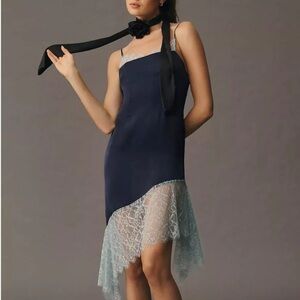 NWT Anthropologie Blue Lace Dress